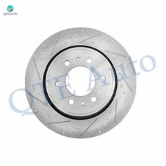 Front 1P R 350mm Drilled Slotted Brake Disc Rotor To 2013-2021 Ford Expedition