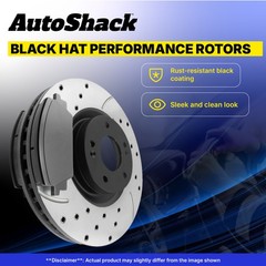 Rear Drilled Slotted Brake Rotors Ceramic Pads for Honda, Pilot 2016-2022