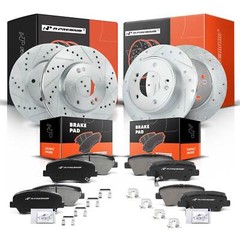 A-Premium Front & Rear Drilled Brake Rotor & Ceramic Pad for Hyundai Elantra GT