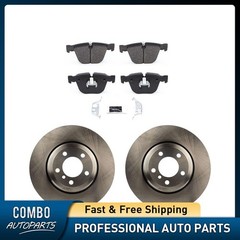 Rear Brake Rotors and Brake Pads for 2002 2003 2004 2005 BMW 745Li 745i 4.4L