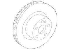 Genuine Mercedes-Benz Disc Brake Rotor 220-421-25-12-64