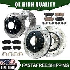 Front Rear Brake Rotor Brake Pad for 2007 Hyundai Elantra（Rear Disc Brake）
