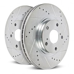 Power Stop Brake Rotors For GMC V2500 Suburban 1989 Front Drilled/Slotted Pair