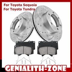 Front Disc Rotors + Ceramic Brake Pads for 2000 – 2006 Toyota Tundra Sequoia