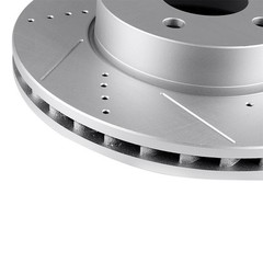 Front Discs Brake Rotors For Mercedes-Benz C250 C300 SLK250 Slotted Drilled 2pcs