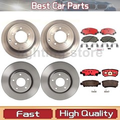 Front+Rear Brake Pads and Disc Rotors full set Fits Dodge Caliber 2.4L 2.0L 1.8L