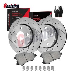 Front Brake Rotors Ceramic Pads Kit for 2007 2008 2009 2010 -2017 Jeep Wrangler