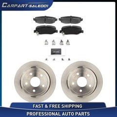 Rear Disc Brake Rotors Brake Pads Kit for 2007-2011 Jeep Wrangler 3.8L
