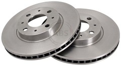 ABS 16222 Front Brake Discs Pair 280mm Vented Fits Volvo 850 271590