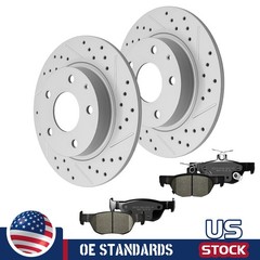 265mm For 2019 – 2021 Mazda 3 Sport CX-30 Rear Disc Rotors Ceramic Brake Pads