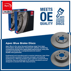 2x Brake Discs Pair Solid fits CITROEN DISPATCH Rear 1.5D 1.6D 2016 on 290mm Set