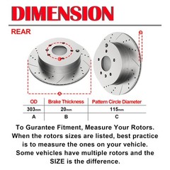 Front Rear Brake Rotors and Pads Fit GMC Terrain Chevrolet Equinox Brakes Kits