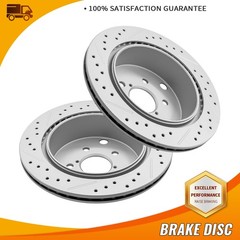 Rear Drilled Slotted and Disc Brake Rotors for 2014 – 2018 Subaru Forester