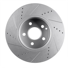 Front Discs Brake Rotors For Mercedes-Benz C250 C300 SLK250 Slotted Drilled 2pcs