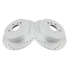TRQ BRA74949 Disc Brake Rotors For Toyota Highlander 2008-2014 Rear