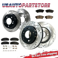 12.91in Front+12.17in Rear Rotor Ceramic Brake Pad for Lexus RX350 RX450h 2011