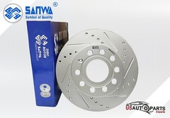 REAR LH BRAKE ROTOR SOLID &GEOMET COATED D&S 260mm FOR VOLKSWAGEN GOLF 2005-2013