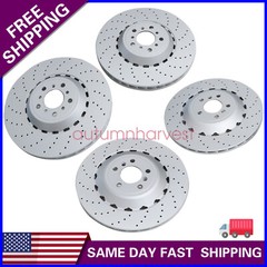 4X Front & Rear Vented & Drilled Brake Disc Rotors For BMW M5 M6 F06 F10 F12 F13