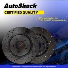 Rear Drilled Slotted Brake Rotors Pair for Chevrolet, Colorado 2015-2022