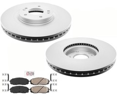 Front AmeriBRAKES GEO Coated Disc Brake Rotors Pads Kit Fits Kia Sedona 20-2021