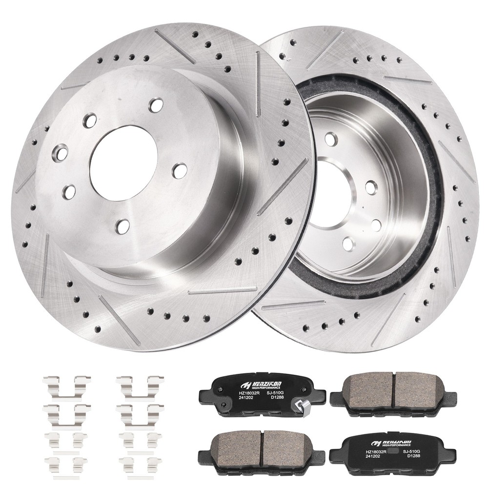 12.13” Rear Drilled Rotors Brake Pads for Nissan ALTIMA 350Z Infiniti G35 G37