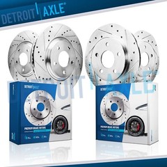 Front Rear Drilled Brake Rotors for 2009-2019 Toyota Corolla Matrix Pontiac Vibe