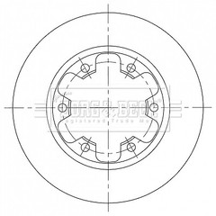 Rear 1x Brake Disc Fits Ford Transit 2013- 2.0 D 2.2 dCi #2 1815600