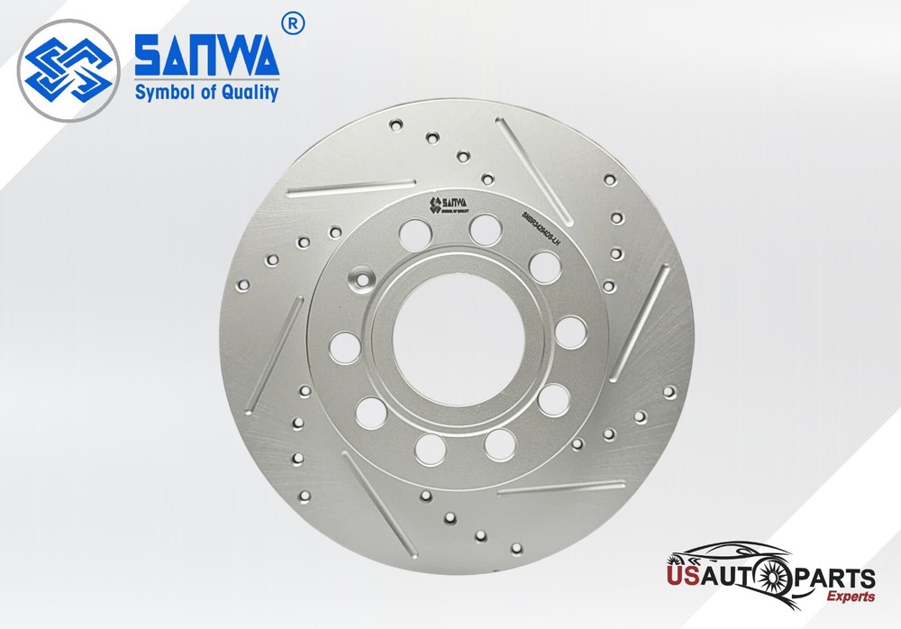 REAR LH BRAKE ROTOR SOLID &GEOMET COATED D&S 260mm FOR VOLKSWAGEN GOLF 2005-2013