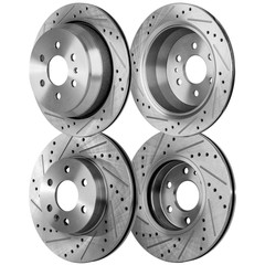 Front & Rear Brake Disc Rotors for Chevy Chevrolet Colorado GMC Canyon 2015-2020