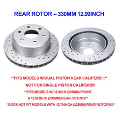 330mm Rear Disc Rotor Brake Pads for Chevy Tahoe Silverado Avalanche Sierra 1500