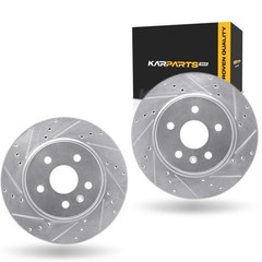 For Buick Allure 2010 Rotors | Silver | Drilled And Slotted Rotor Style