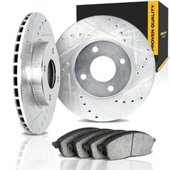 For BMW 318i/318is 1991 Brake Rotor Set Front | Cast Iron | Black | Vented Rotor