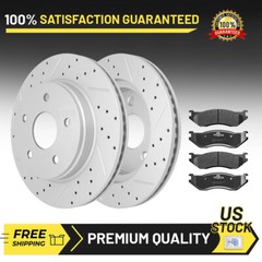 336mm Front Drilled Rotors + Ceramic Brake Pads for Dodge RAM 1500 Durango
