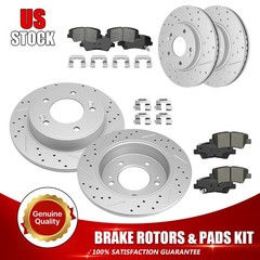 Front Rear Brake Rotor Ceramic Pad For 2016 Hyundai Veloster Naturally Aspirated