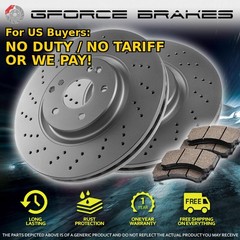 Front Drilled Rotors & Ceramic Pads for 2021-2024 Suburban Heavy Duty Brakes