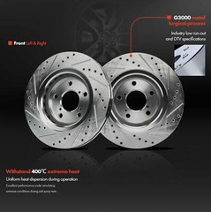 Front Drilled Brake Rotors &Ceramic Brake Pads for Honda Pilot Acura MDX 17-2020