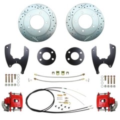 Performance Rear Disc Brake Conversion D/S, Red PC, for 1976-86 Jeep CJ7 & CJ5