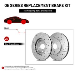 4wd 6 Lug Wheels For Ford F-150 Lincoln Mark Lt Front Rear Brake Rotors 06-2008