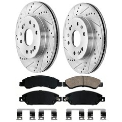 Front Drilled Rotors & Brake Pads For CADILLAC CHEVROLET Silverado Taho US SHIP