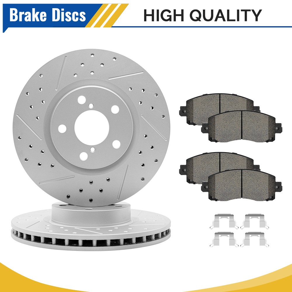 Front Disc Brake Rotors Ceramic Pads Kit for 2017 2018 2019-2023 Subaru Impreza