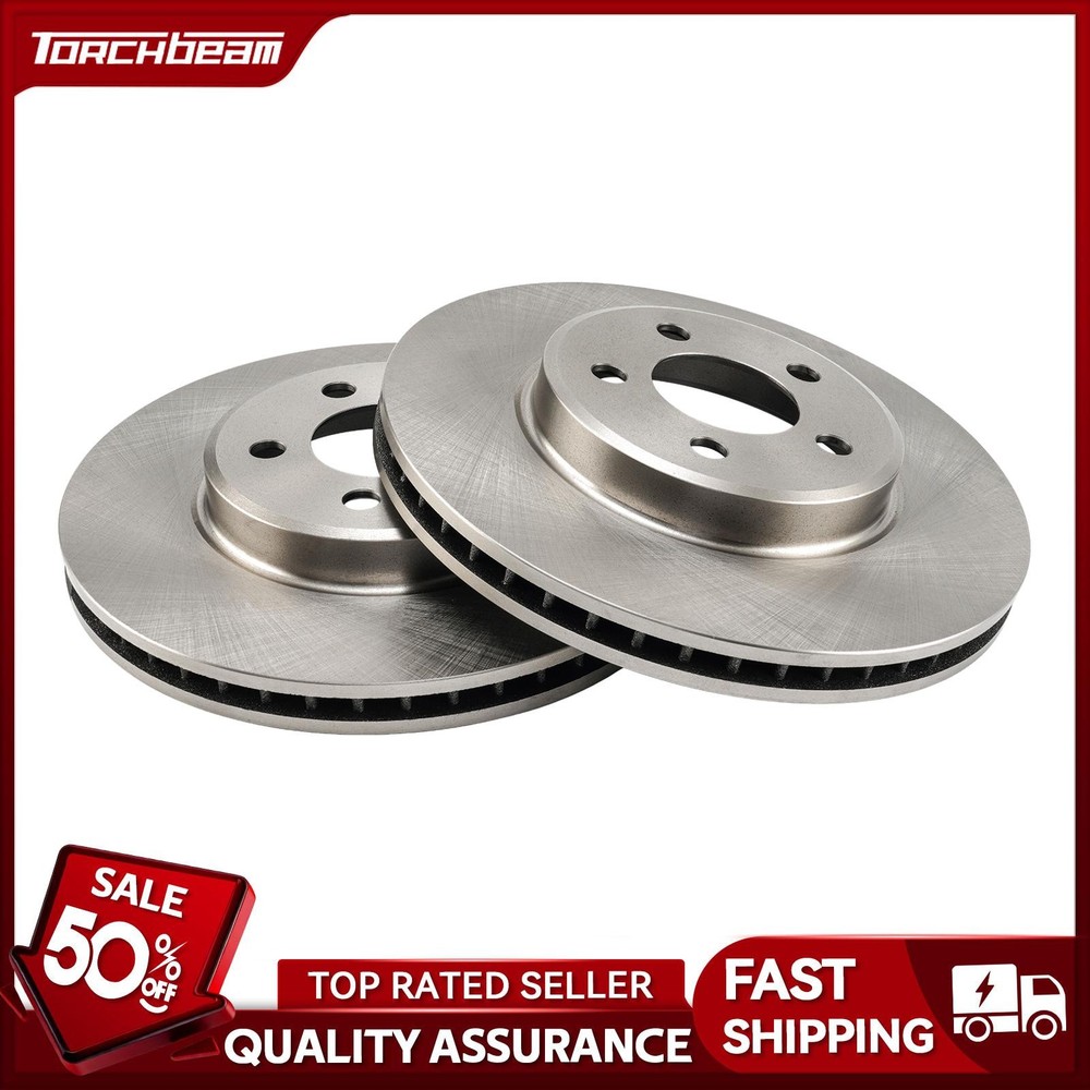 Front Vented Brake Rotors Fits 2012-2018 Chrysler 300 3.6L Coated 53022 2 PCS