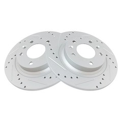 TRQ BRA74712 Disc Brake Rotors For Ford Fusion 2006-2012 Rear