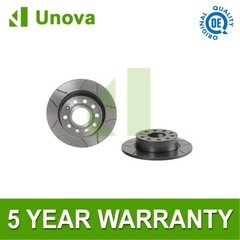 2x Discs Rear Unova Fits Golf Caddy Scirocco Octavia A3 Leon #3