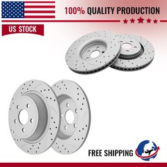 Front Rear Brake Disc Rotors Set For Ford Edge Fusion 2017 -2019 Continental Mkx