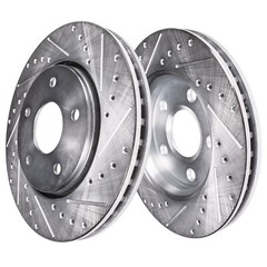 305mm Front 281mm Rear Drilled Disc Brake Rotors for 2018 – 2023 Toyota Camry