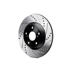 For Dodge Charger 83-87 Brake Rotor eLINE Drilled & Slotted 1-Piece Front