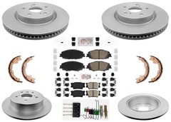 Coated Disc Brake Rotors & Brake Pads fits Toyota Camry 2018-2025 FWD