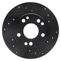 For Mercedes-Benz 190D 84-89 Brake Rotor eLINE Drilled & Slotted 1-Piece Front