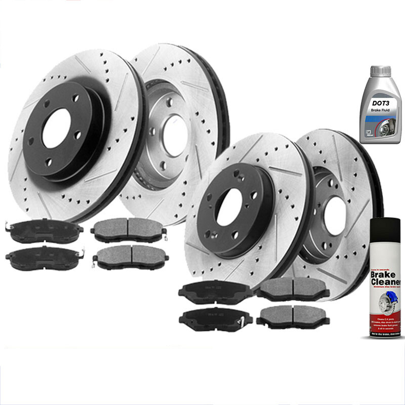 Front Rear Disc Brake Rotors Brake Pads For 2003 2004 2005-2007 Honda Accord C3N