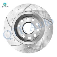 Set 4 Front 312mm-Rear 253mm Drilled Brake Rotors To 2013-2017 Volkswagen Beetle
